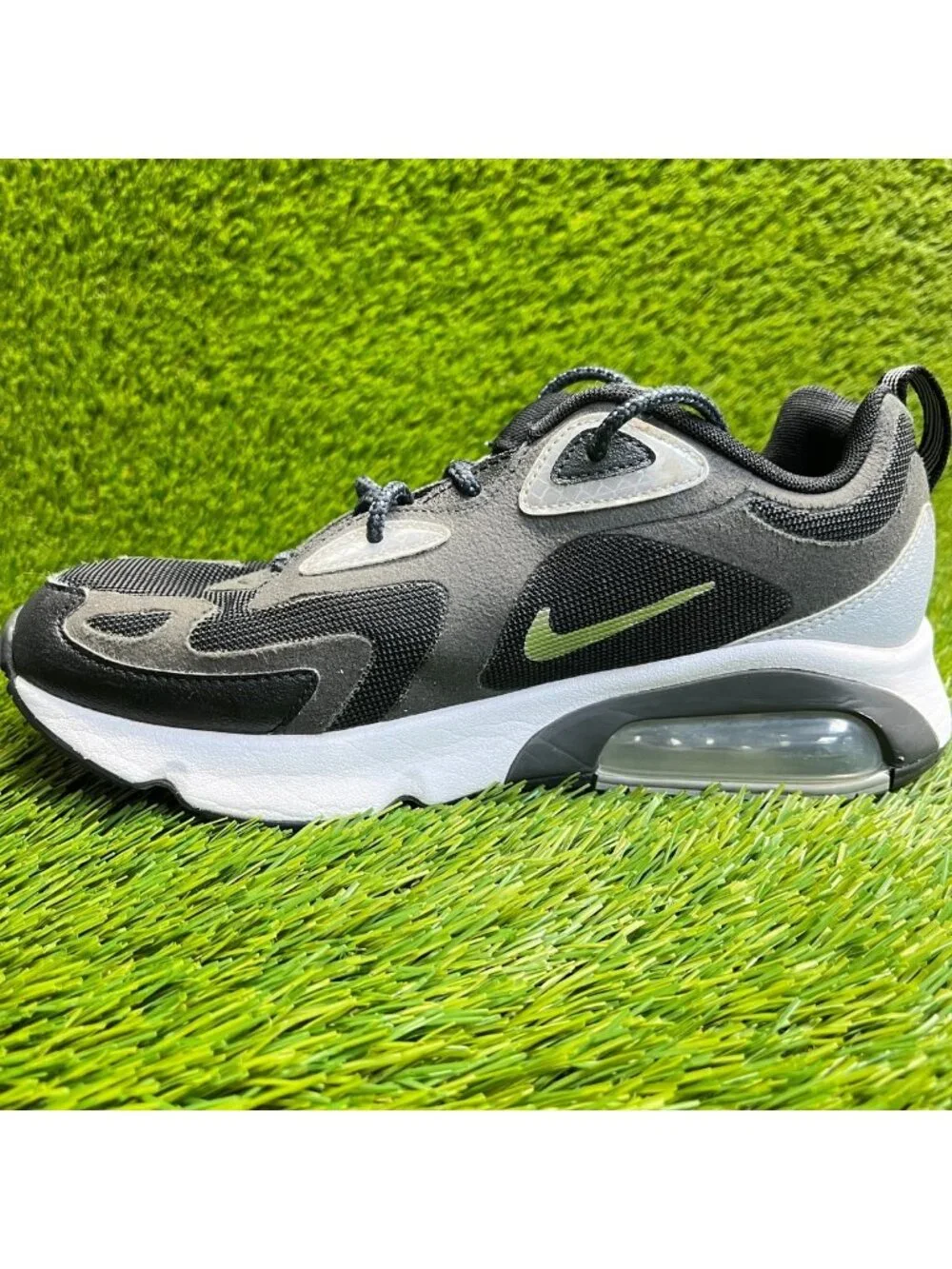 Nike Air Max 200 Mens Size 6 Black White Athletic Running Walking Shoes Sneakers